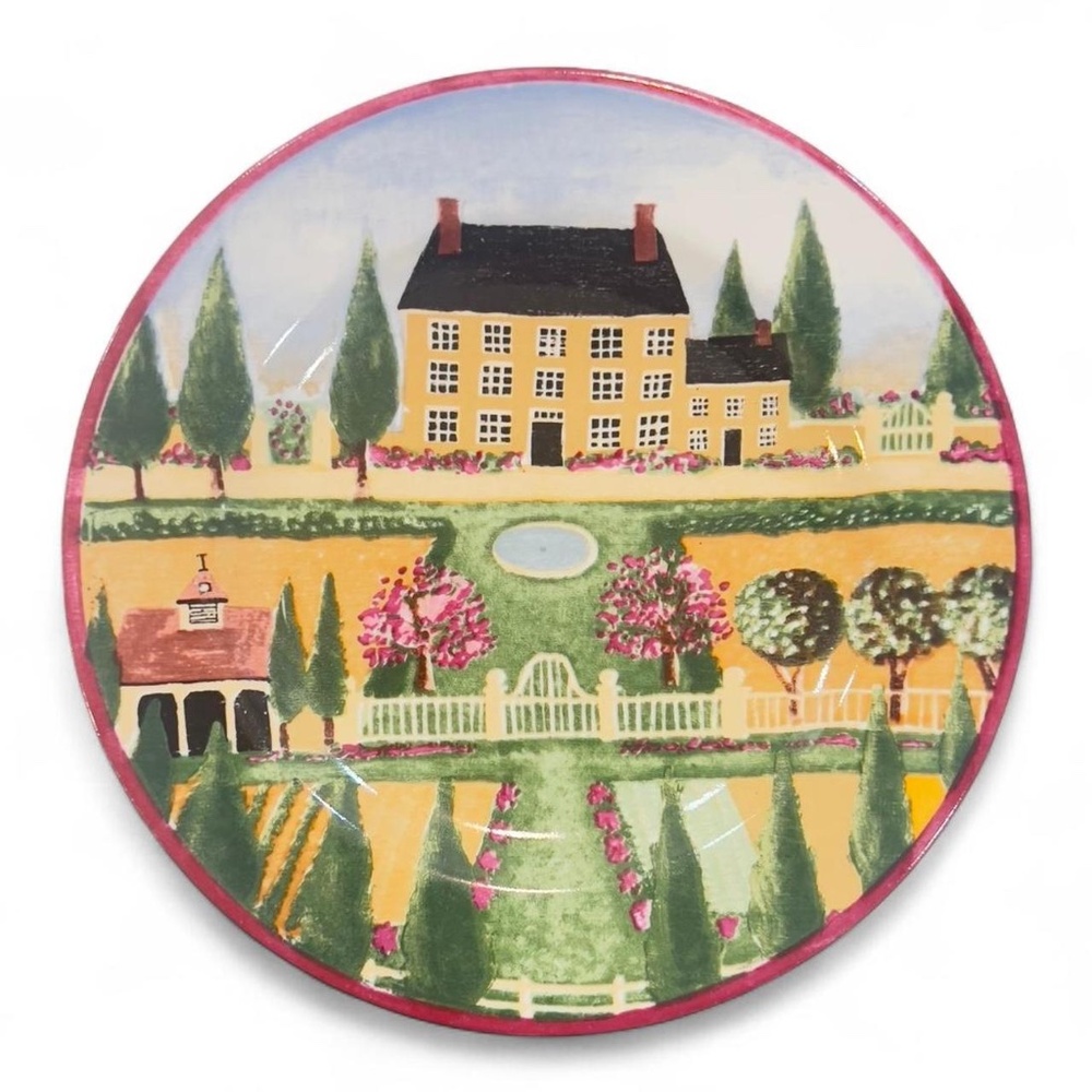 Vintage Block Country Village 8" Plate